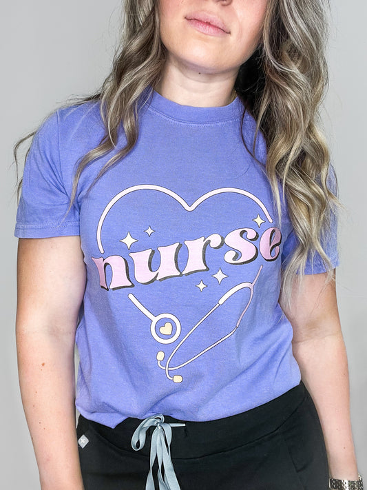 Nurse purple t-shirt