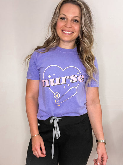 Nurse purple t-shirt